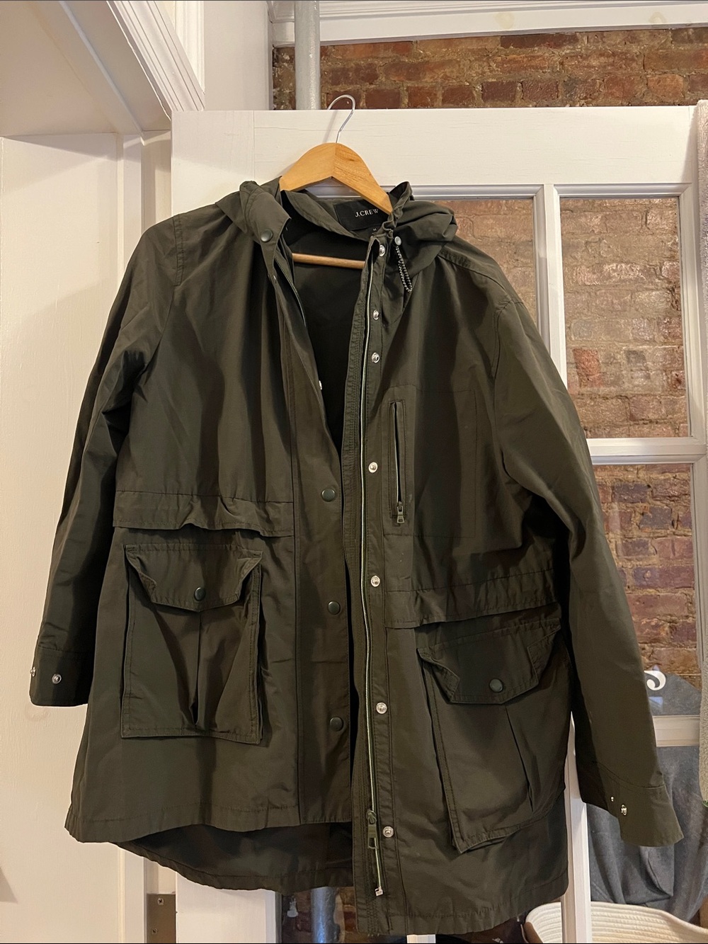 J. Crew Women’s Hooded Field Jacket in Olive